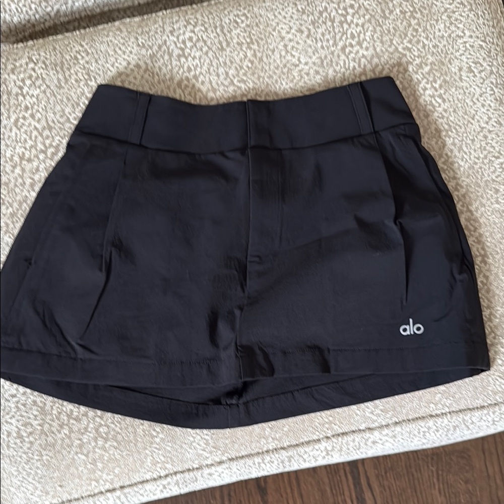 ALO Yoga Black Fan Club Skirt